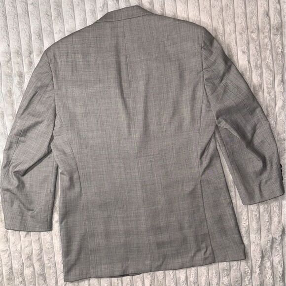 Lauren Ralph Lauren Blazer Men 41R Gray Plaid 2 Button Sport Coat Silk 100% Wool - Picture 8 of 8